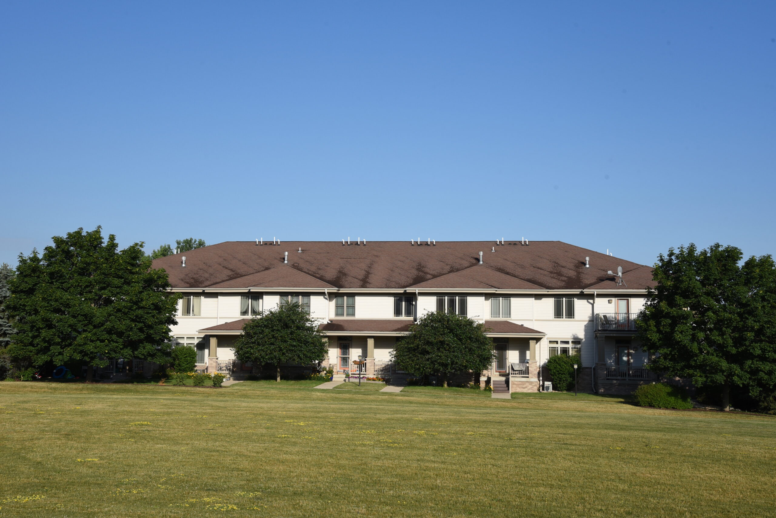 Rockery Pointe units view from park