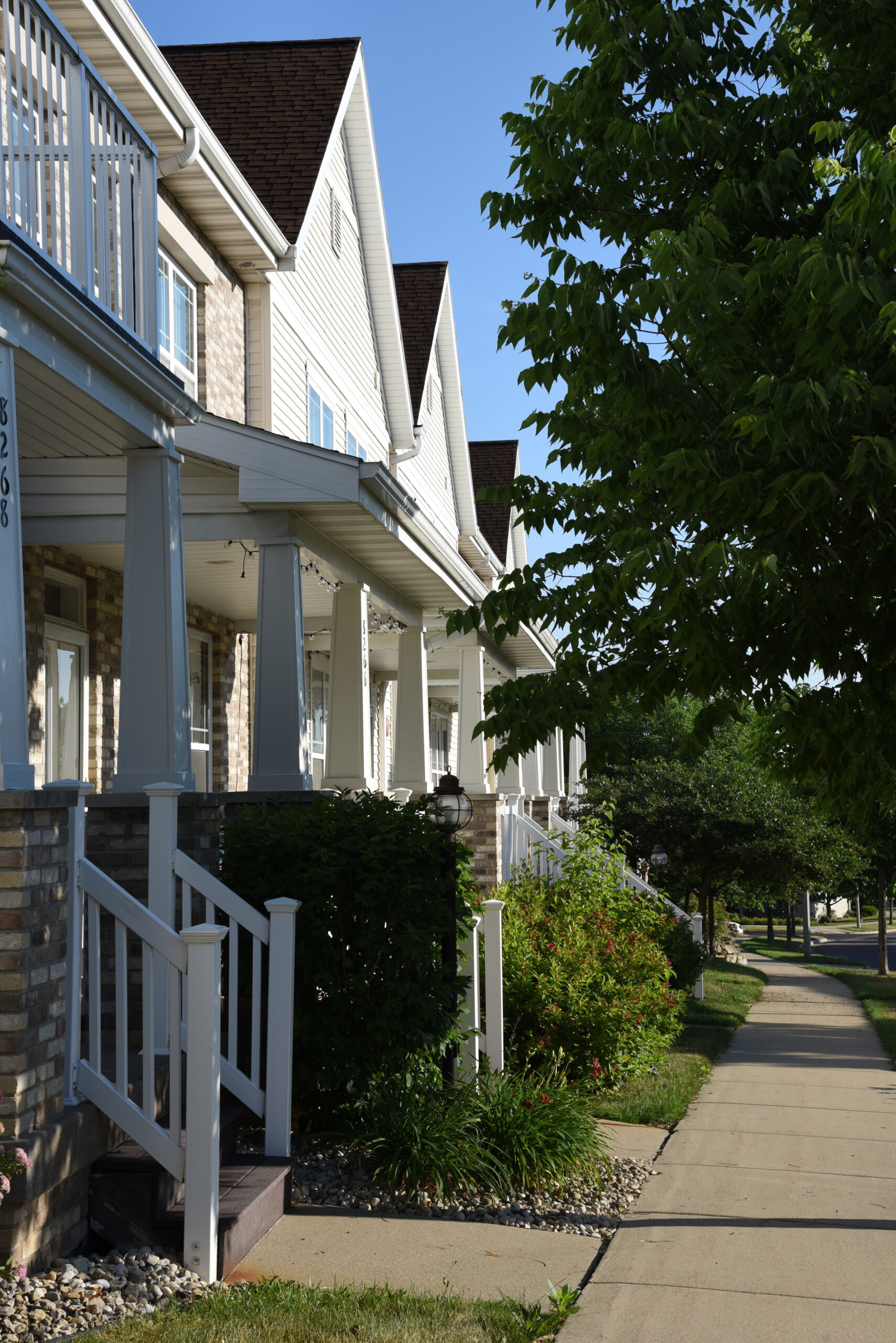 Rockery Pointe units with view of sidewalk and buildings